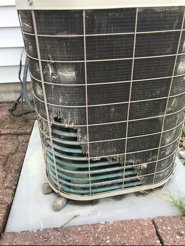 damaged-hvac-her-heating-and-cooling-indianapolis-in Damaged HVAC Unit
